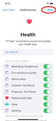Fertility Friend - Import from Apple Health App